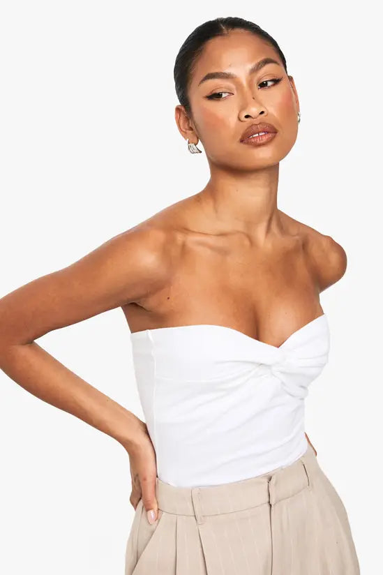 boohoo Twist Front Bandeau Top