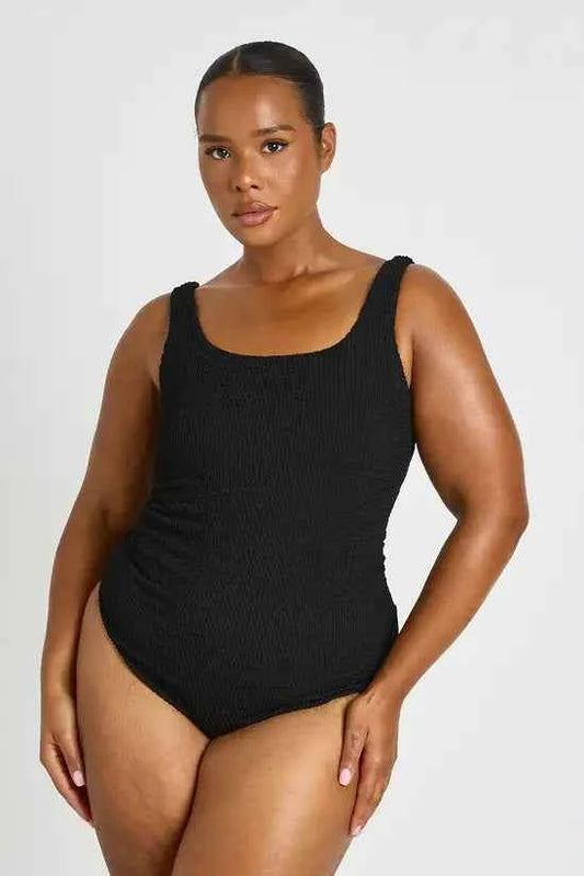 Boohoo maternity crinkle square neck swimsuit