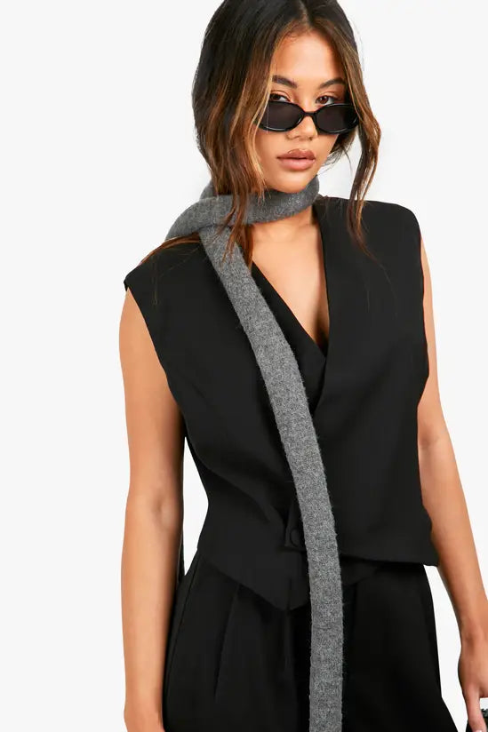 boohoo Asymmetric Button Front Waistcoat