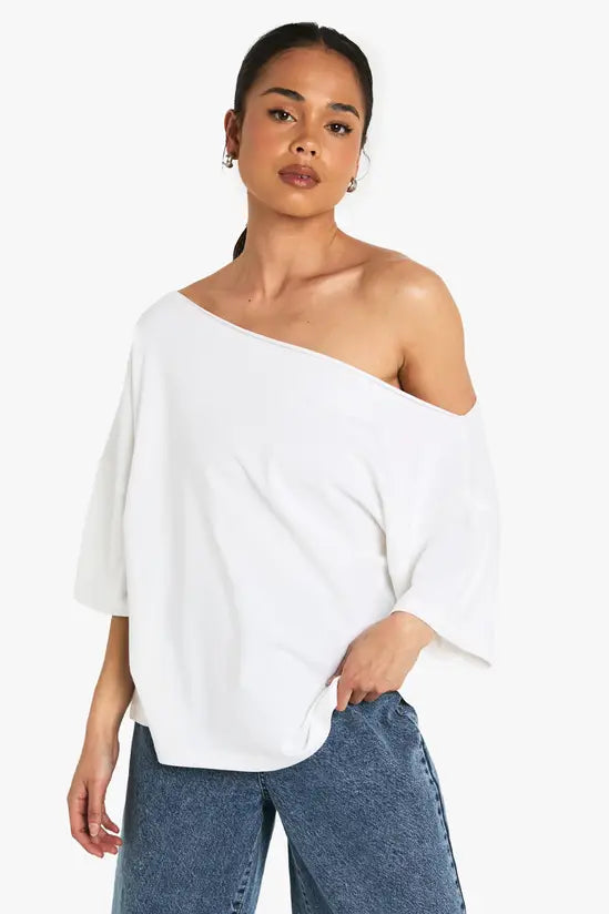 Boohoo Off The Shoulder Oversized T-Shirt