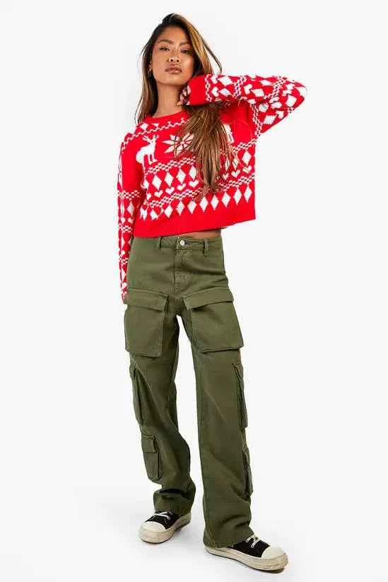 boohoo - Fairisle Crop Christmas Jumper