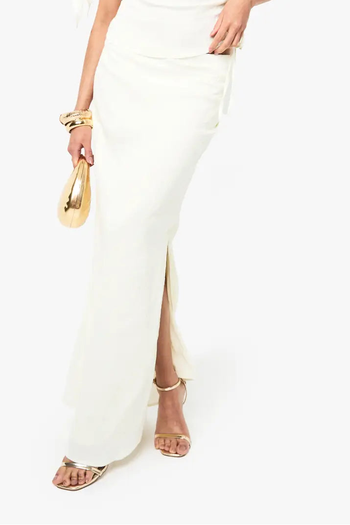 boohoo Textured Gathered Maxi Skirt