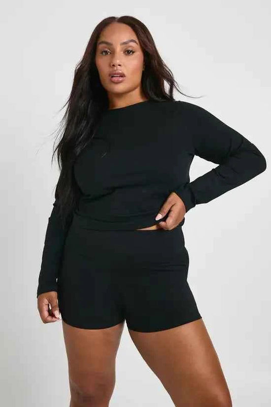 boohoo Plus Sports Supersoft Fitness Short