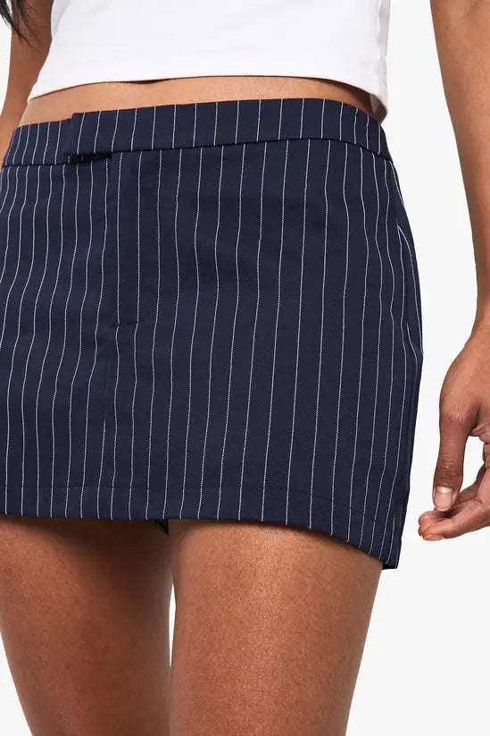 boohoo Pinstripe Tailored Mini Skort
