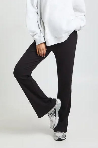 boohoo Maternity Rib Flared Legging