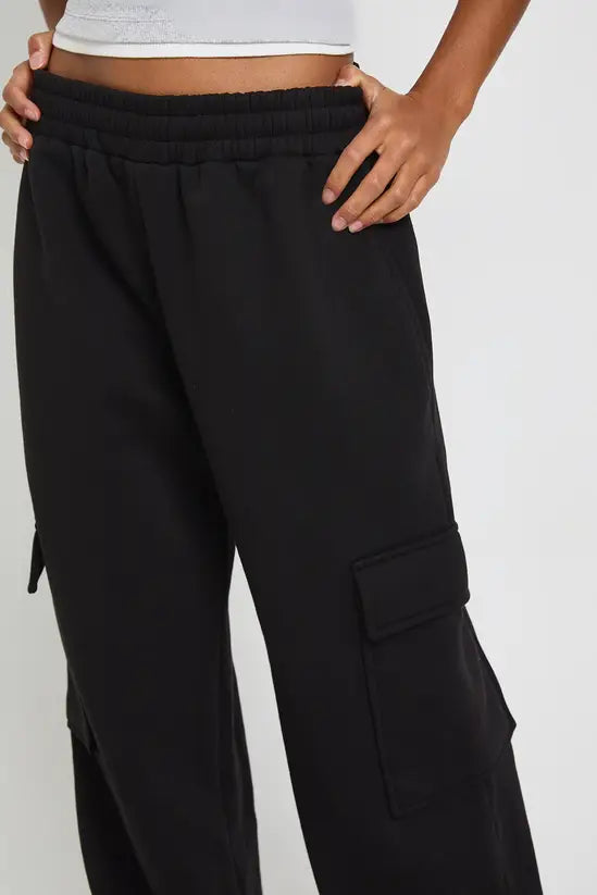 boohoo Petite Wide Leg Cargo Joggers