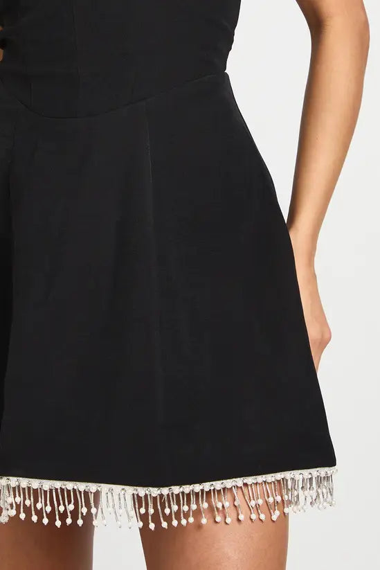 boohoo Bandeau Trim Hem Skater Dress