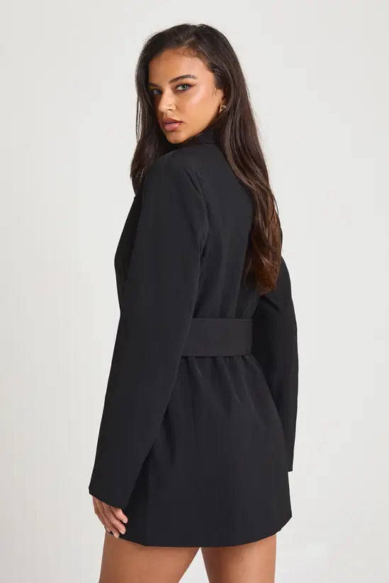 boohoo Oversized Buckle Tailored Blazer Dress