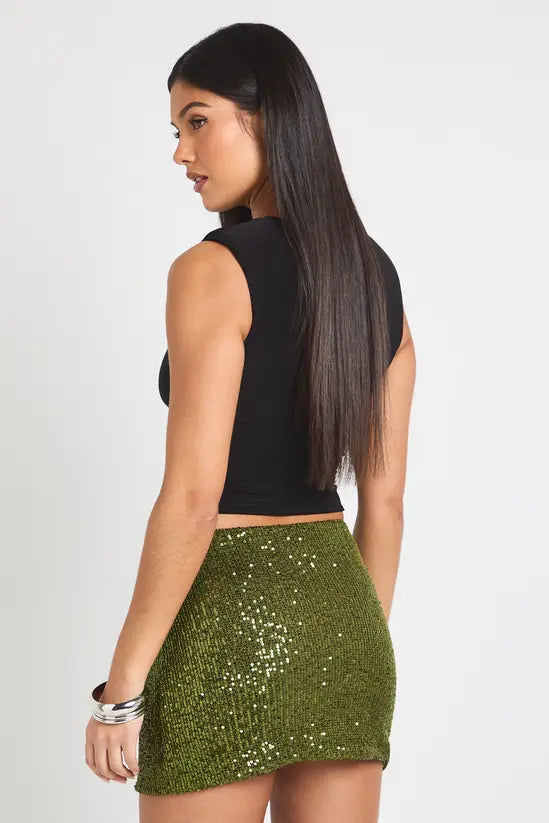 boohoo Sequin Mini Skirt