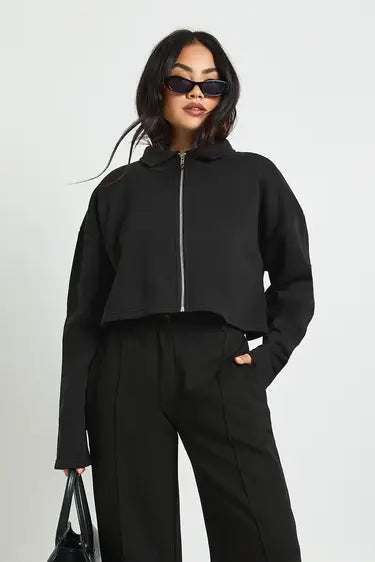 boohoo Cropped Bomber Jacket