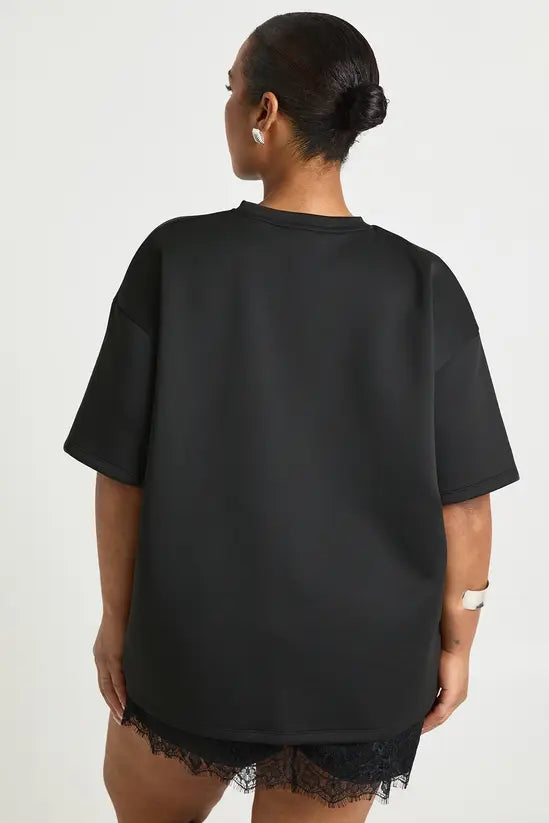 Boohoo Plus Interlock Oversized T-shirt