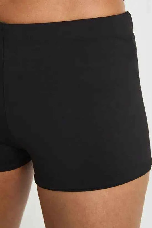 boohoo Double Layer Sculpting Slinky Hotpants