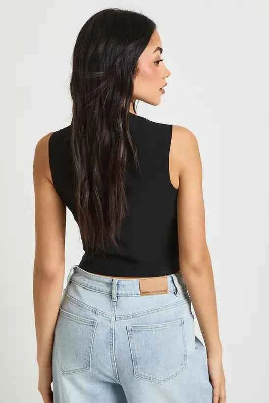 boohoo Bengaline Plunge Corset
