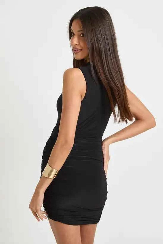 boohoo Ruched Skirt Mini Dress