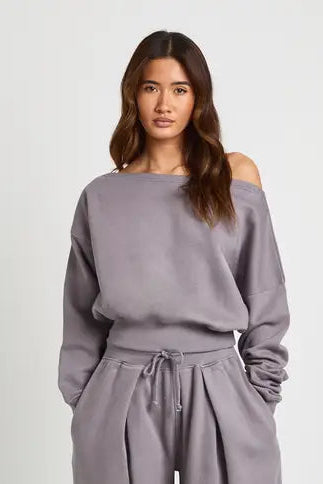 boohoo Off Shoulder Sweatshirt