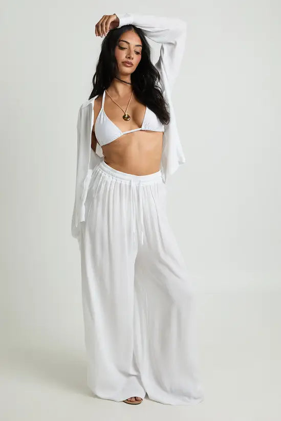 Boohoo Essentials Oversized Linen Look Trousers