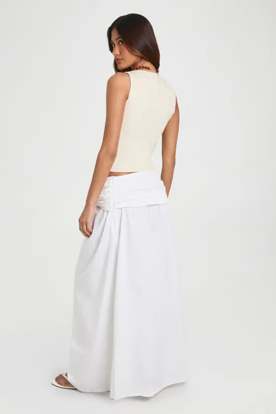 boohoo Poplin Wrap Maxi Skirt