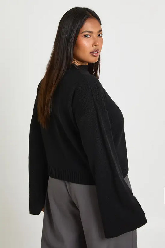 boohoo Plus Crew Neck Knit Jumper