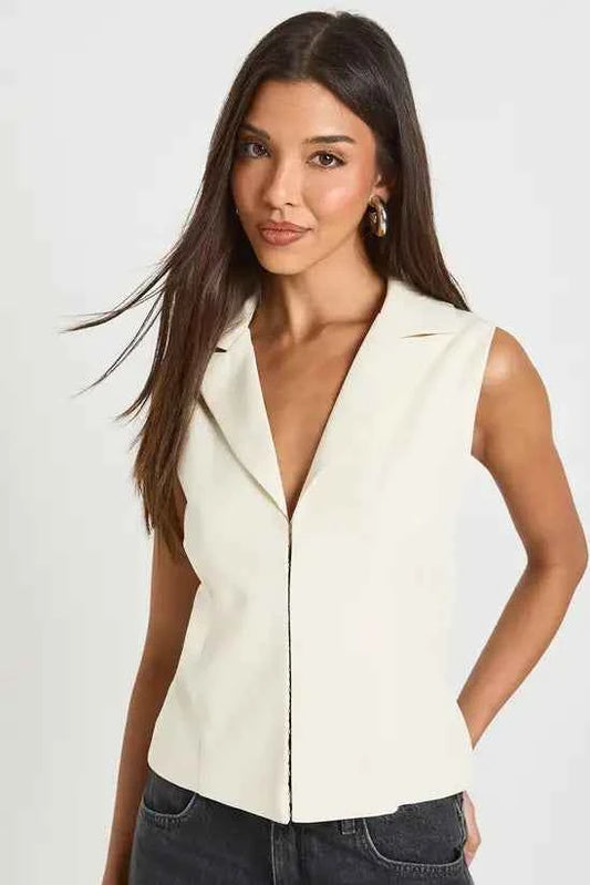 boohoo Hook And Eye Tailored Waistcoat