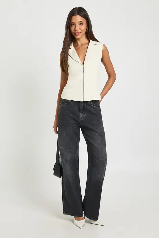 boohoo Hook And Eye Tailored Waistcoat