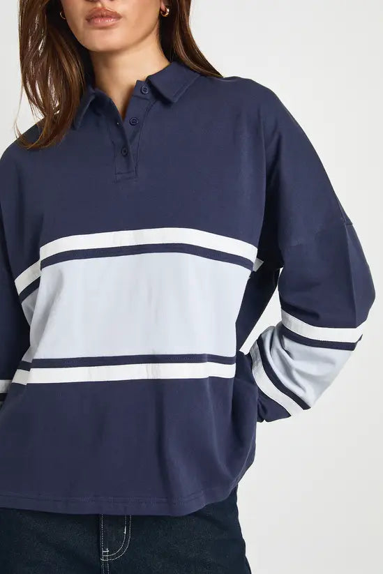 boohoo Contrast Panel Rugby Top