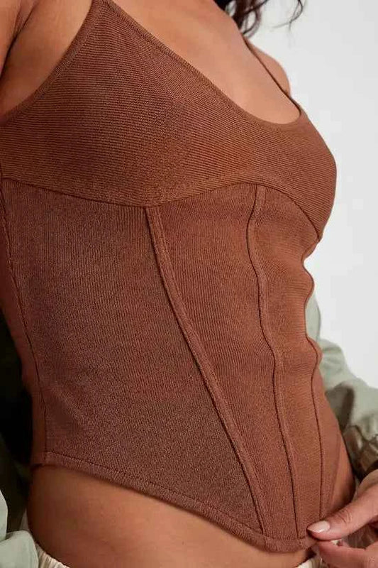 boohoo Strappy Bandage Corset Top