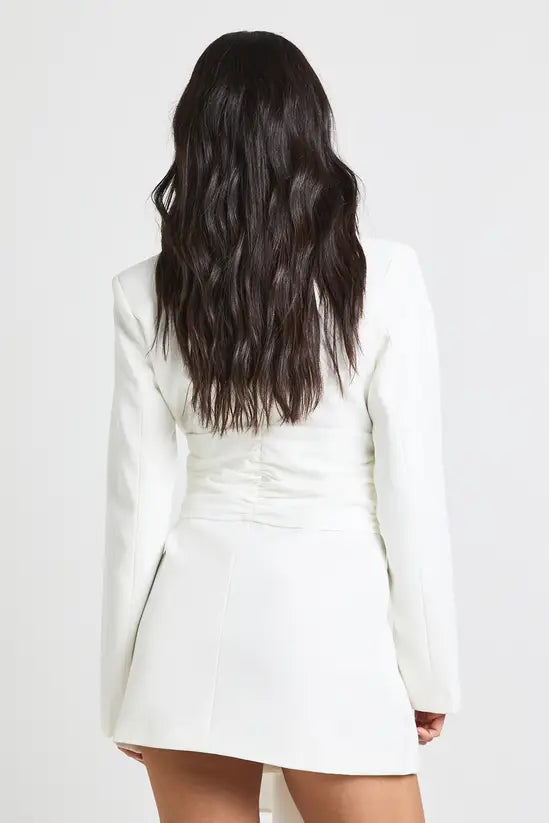boohoo Obi Tie Waist Tailored Blazer Dress