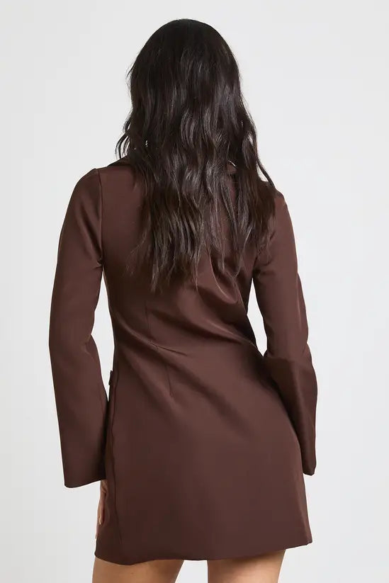 boohoo Bardot Fitted Blazer Dress