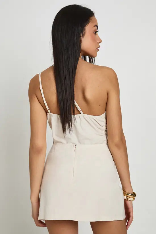 boohoo Linen Look Mini Skirt