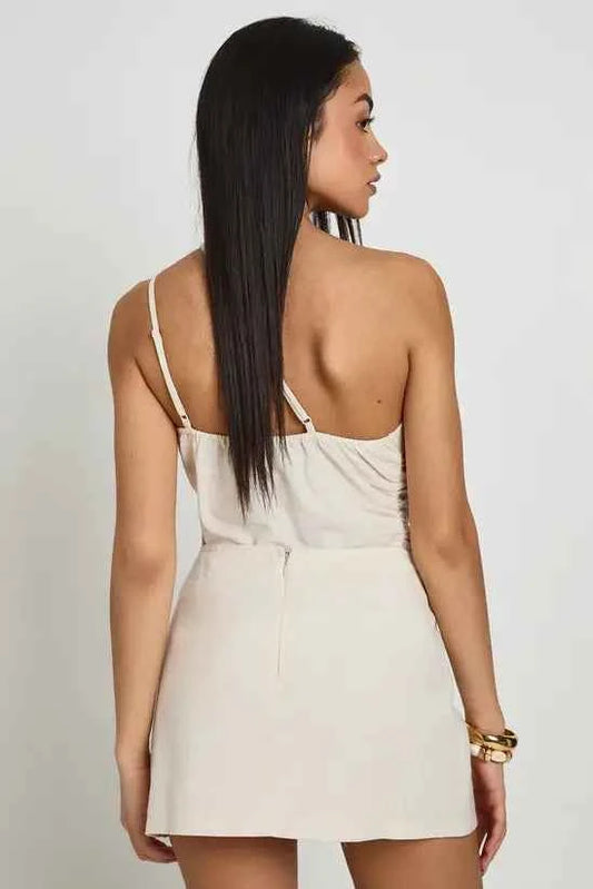 boohoo Linen Look Mini Skirt