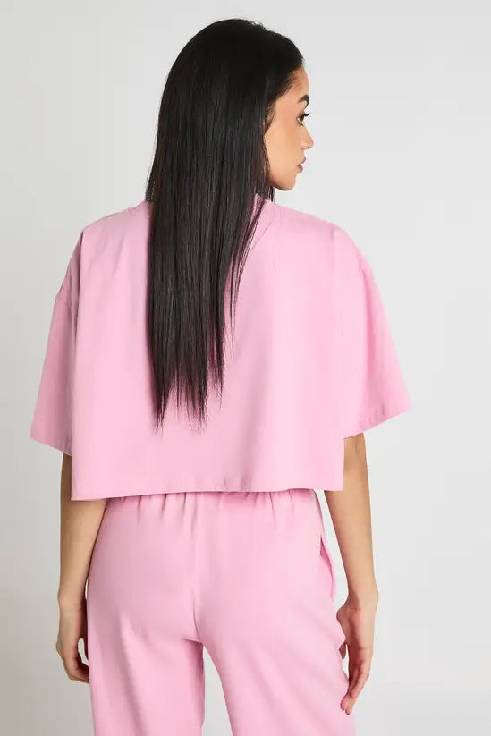 boohoo Basic Oversized Boxy Crop T-Shirt