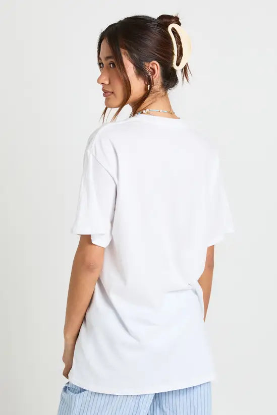 boohoo Paradise Island Beach Club Graphic Oversized Tshirt