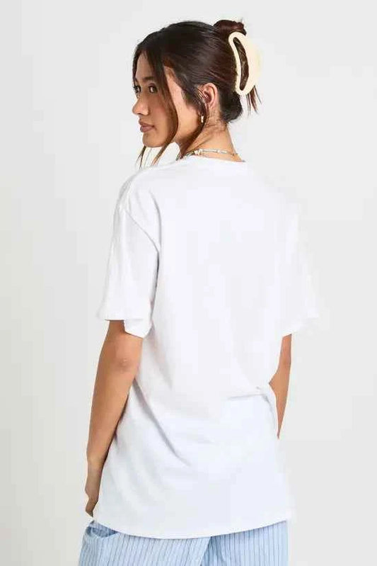 boohoo Paradise Island Beach Club Graphic Oversized Tshirt