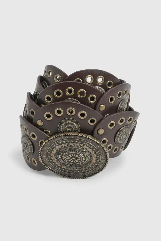boohoo Western Disc Belt