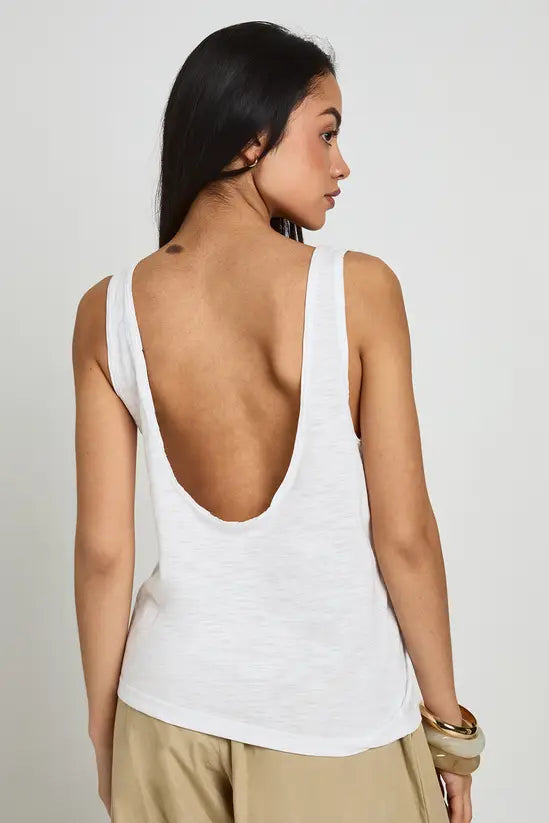 boohoo Sheer Slub Low Scoop Back Vest Top