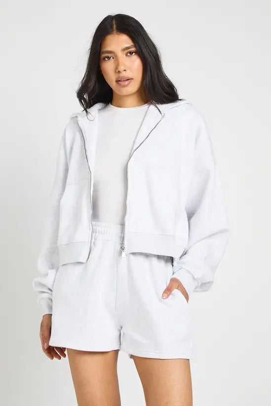 boohoo Tall High Waist Sweatshort With Internal Drawcord