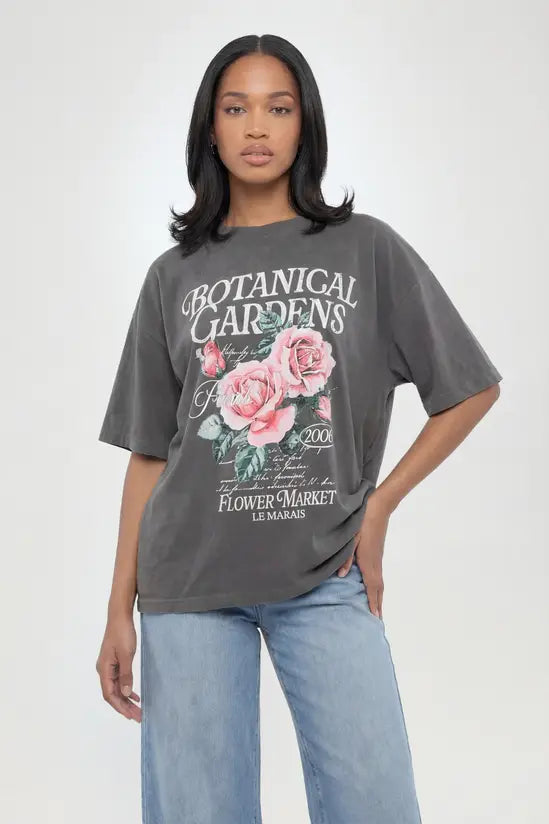 boohoo Botanical Gardens Front Print Printed T-Shirt
