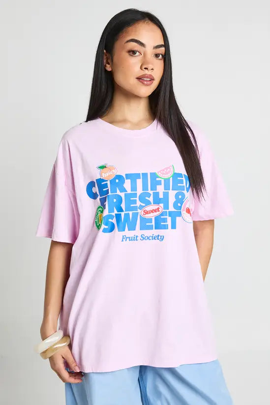 boohoo Certified Fresh and Sweet Fruits Printed T-Shirt