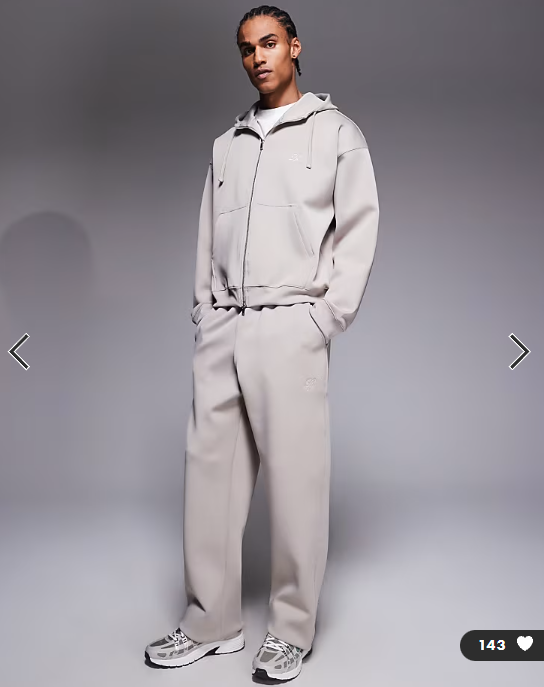 Liquor N Poker scuba-style fabric straight jogger co-ord in stone
