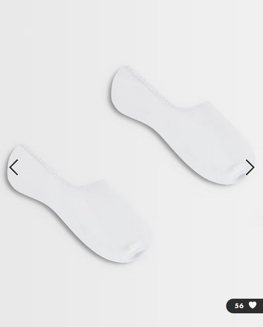 Pieces 2 pack trainer socks in white