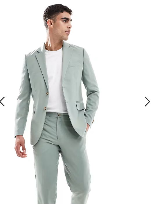 Jack & Jones super slim suit jacket in light green