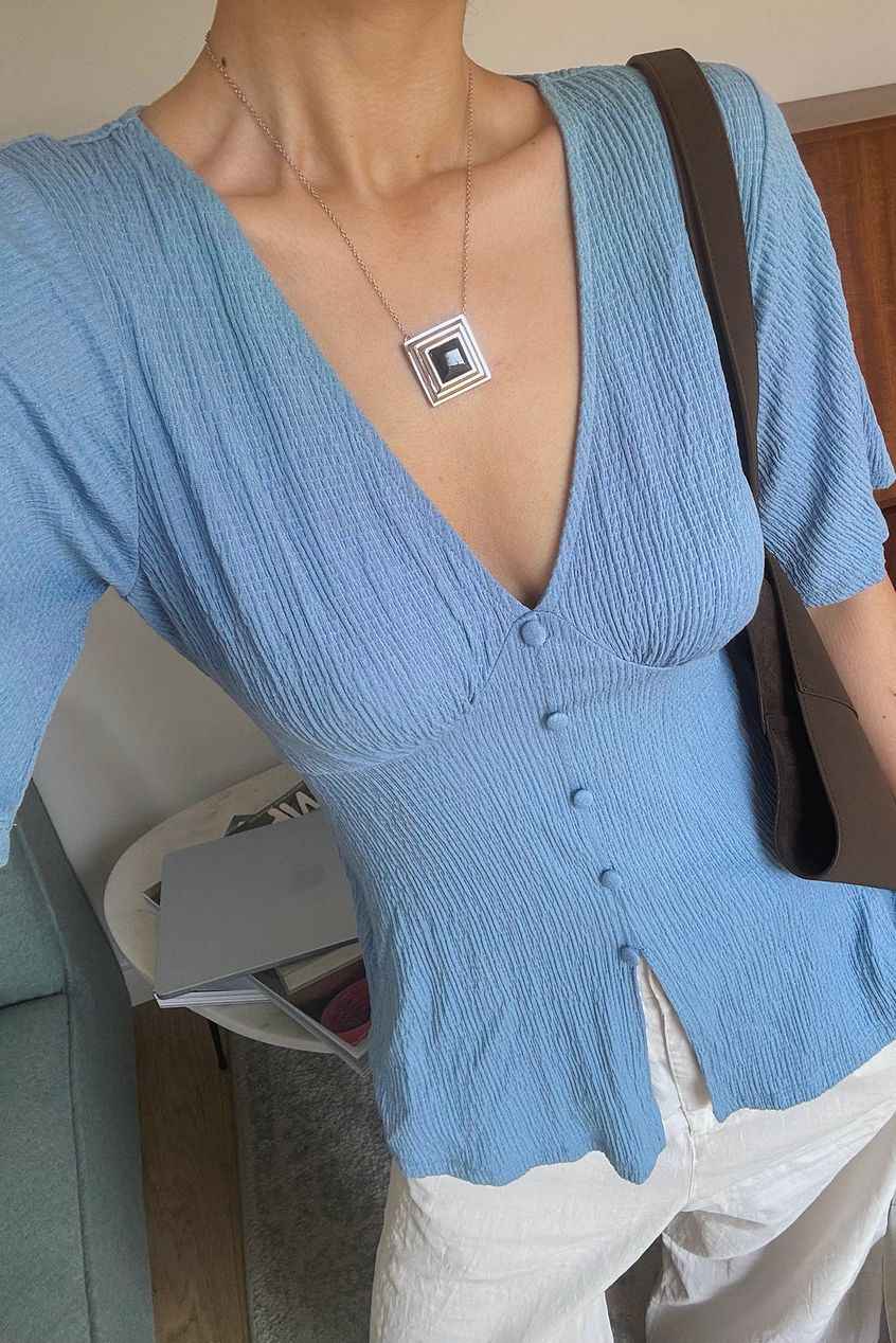 Na-kd Flowy Sleeve Top