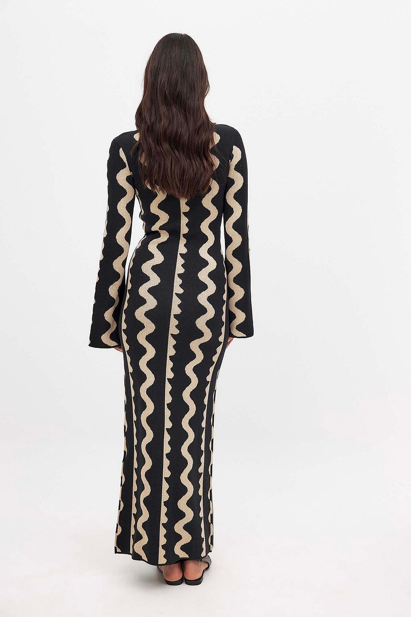 Na-kd Jacquard Knitted Maxi Dress