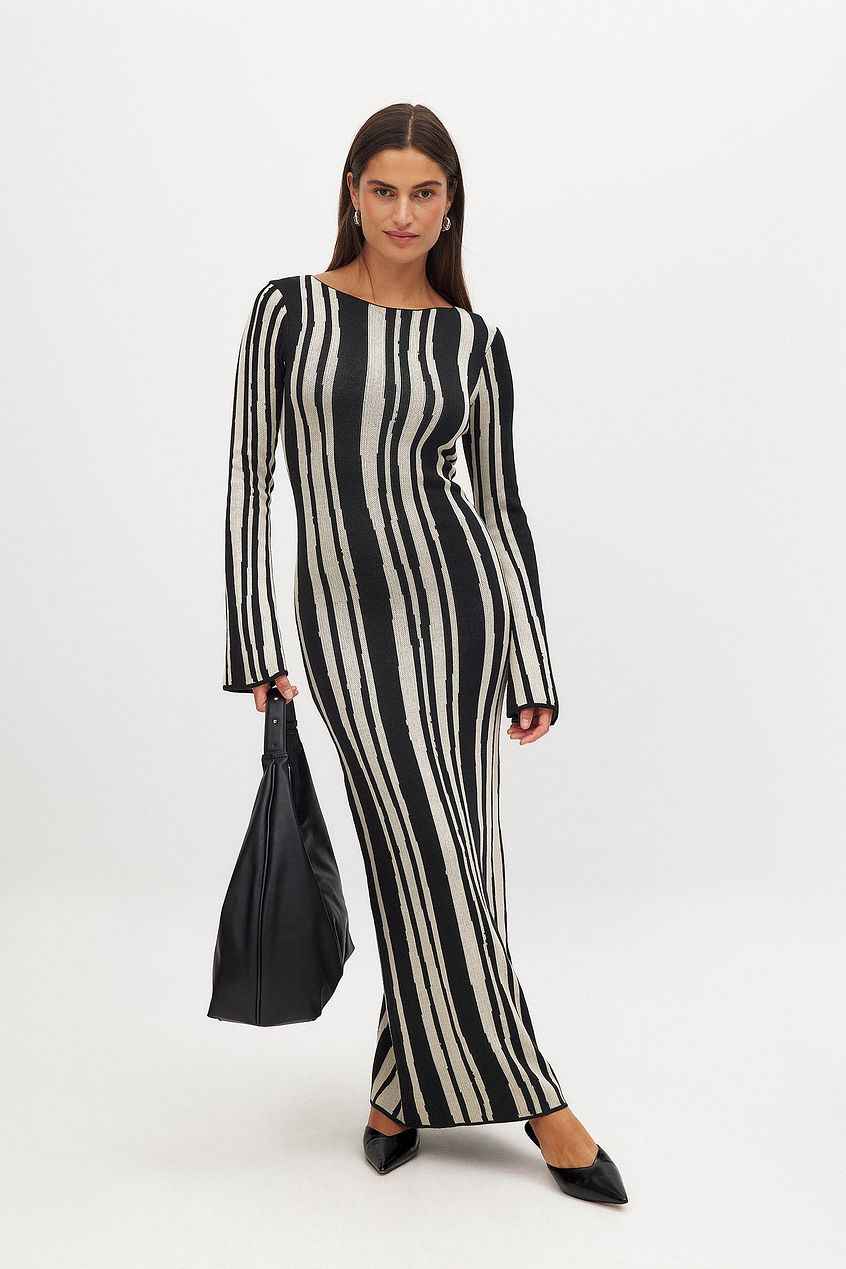 Na-kd Jacquard Knitted Maxi Dress
