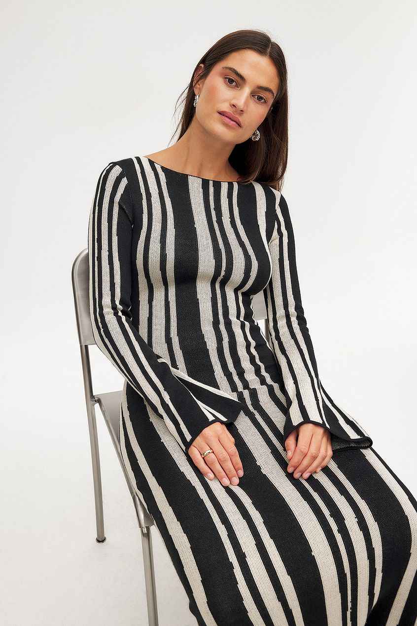 Na-kd Jacquard Knitted Maxi Dress