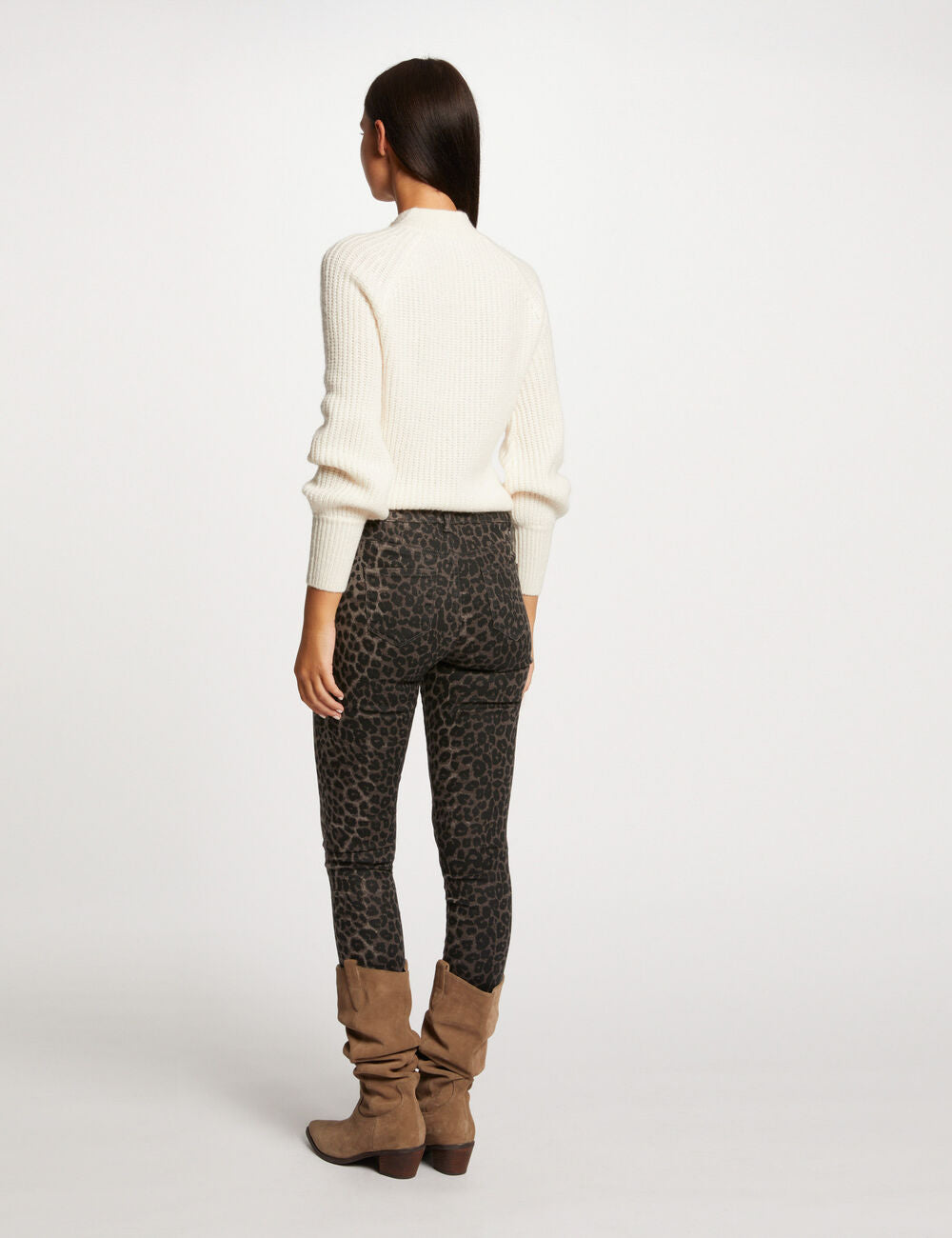 Morgan - 232 PBomb - Leo Print Skinny jeans.