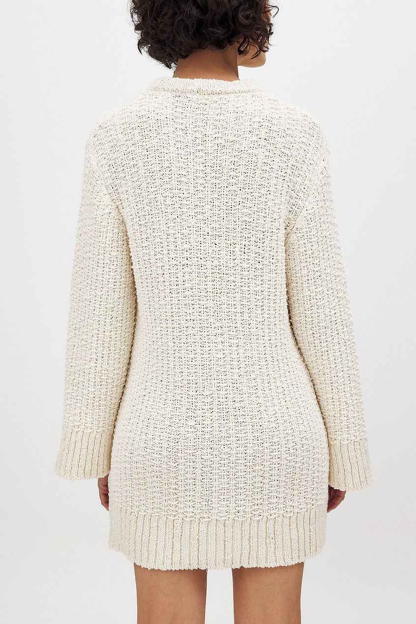 Na-kd - Knitted Long Sleeve Mini Dress