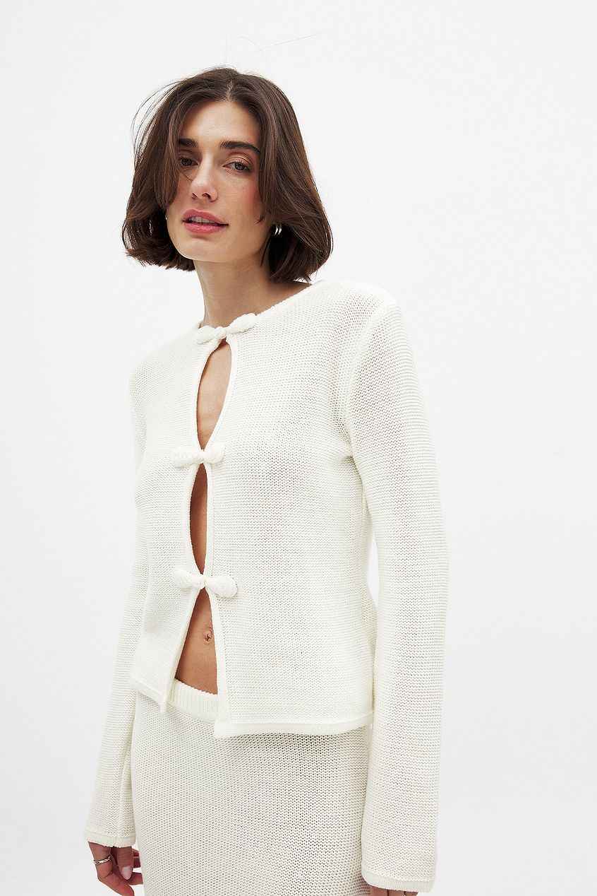 Na-kd - Knitted Button Detail Top