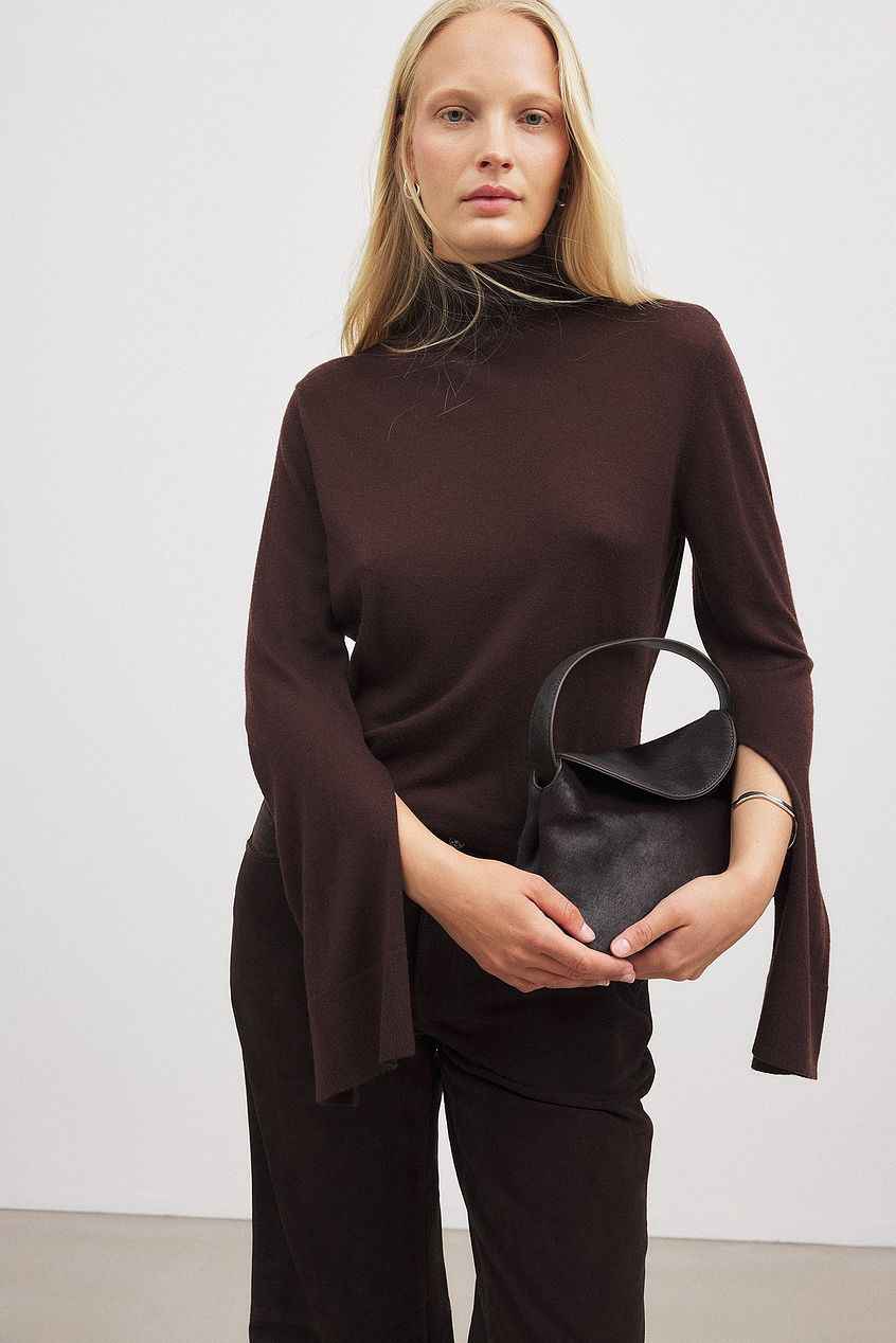 Na-kd - Knitted High Neck Merino Wool Top