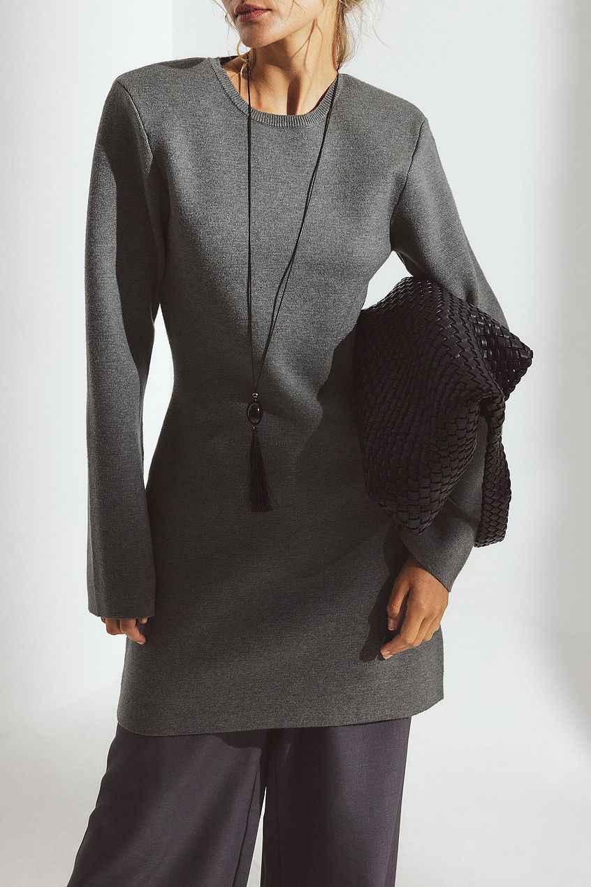 Na-kd Knitted Padded Shoulder Mini Dress